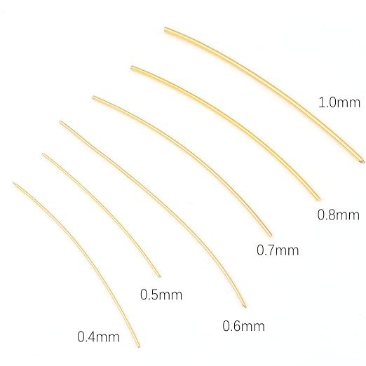 18K Gold Plated Wire 0.7mm 5 Meters Bead Cord for Bracelet Necklace Charm Beading Jewelry Making Findings