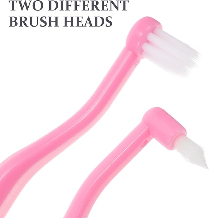 Double-Headed Toothbrushes 4pcs Compact Tapered Interdental Brushes for Daily Teeth Cleaning and Oral Care, Portable Household Toothbrushes for Braces and Denture Maintenance