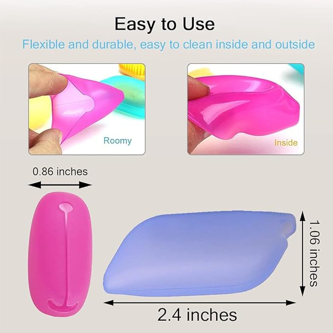 V-TOP Silicone Toothbrush Case Covers, 12 Pack Toothbrush Head Covers for Travel, Tooth Brush Covering for for Home and Outdoor