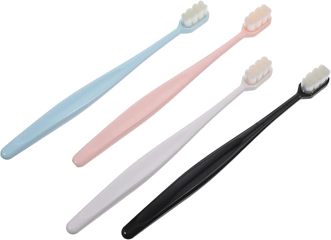 Soft Bristle Toothbrush Set 4Pcs for Adults Pregnant Women Manual Oral Care Soft Toothbrushes for Sensitive Gums Daily Cleaning