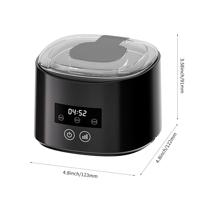 Ultrasonic denture cleaner, Retainer Cleaner Machine for Dentures, Mouth Guards, Braces, Toothbrush Heads, Jewelry, 45kHz Retainer Cleaning, 3 Modes for All Denture Appliances (Black)