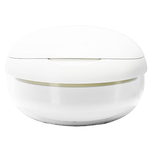 AARAINBOW Retainer Cleaner Case, Leak Proof Denture Bath Box with Strainer Basket, 2 in 1 Denture Case Retainer Storage Soak Container for Travel, Mouth Guard Cleaning Case Denture Cup (B White)