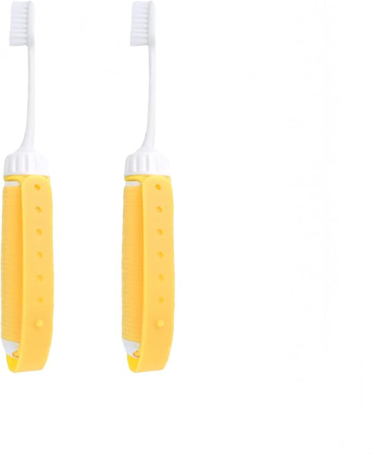 Adaptive Toothbrush,Sponge Toothbrush for Elderly,Toothbrush for Handicapped Adults,Adaptive Fat Handled Toothbrush for The Elderly,People with Special Needs,Cerebral Palsy,The Disabled,2PS