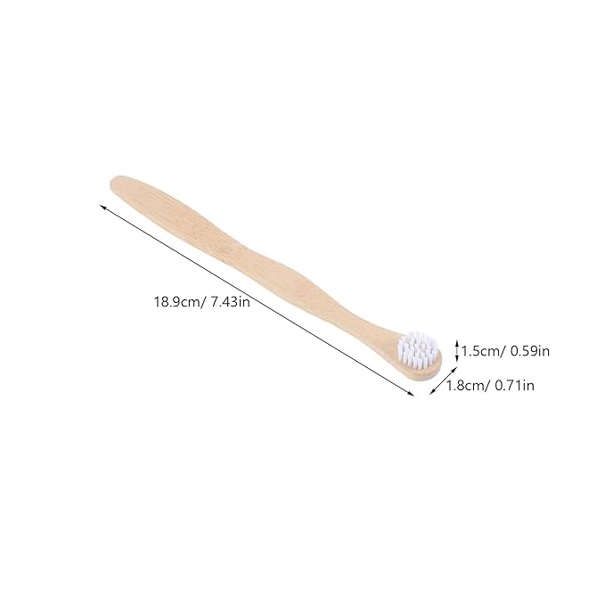 Tongue Cleaner Brush Ergonomic Grip for Oral Deep Cleaning (White)