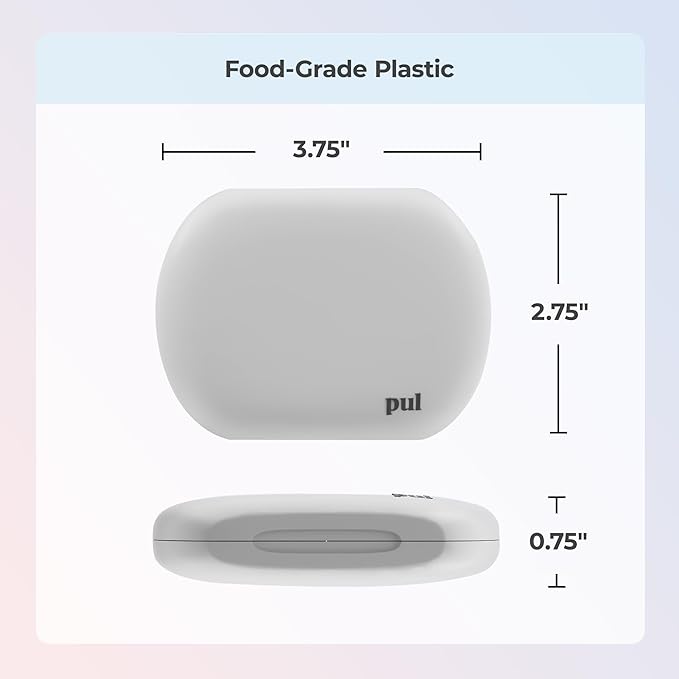 PUL Clear Aligner & Retainer Case – For Invisalign, Partial Dentures, Mouth & Night Guards, PUL Removal Tool, Dental Removables – Plastic Holder w/ Secure Magnet Closure, Sleek & Slim Design – White