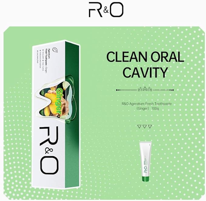 R&O Ginger Mint Fresh Toothpaste, 3.53 oz - A Miracle for Oral Hygiene, Maintains Fresh Breath, Relieves Oral Discomfort, Removes Dental Plaque (3)