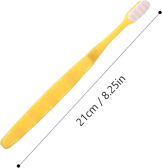 CHILDWEET 4pcs Micro-Nano Soft Bristle Toothbrushes for Fragile Gums Ergonomic Handle Oral Care Tool Ultra-Soft Brush Head for Sensitive Teeth Yellow Green Pink Blue