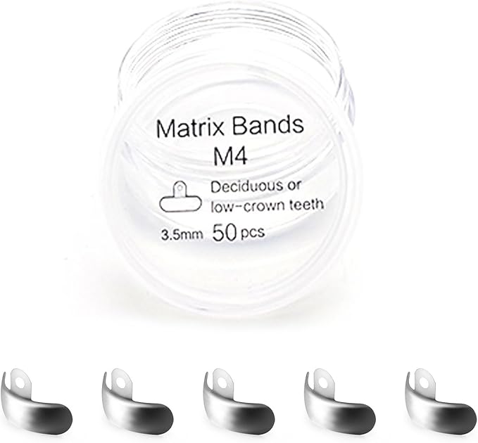 Dental Placing Plier, Dental Sectional Matrix Bands Placing Plier Separator Placer Forceps, Dentistry Material Tools. (3.5mm 50pcs Matrixes)