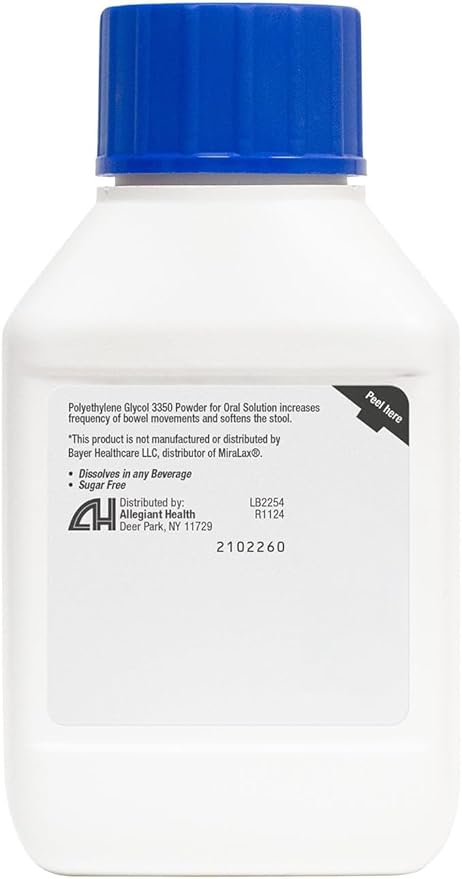 HealthA2Z® Lax Relief | Unflavored Powder/Grit Free | 8.3 OZ (238 g) | Polyethlene Glycol 3350, 17G | Powder for Oral Solution | Osmotic Laxative | Constipational Relief | Softens Stool (8.3 OZ)