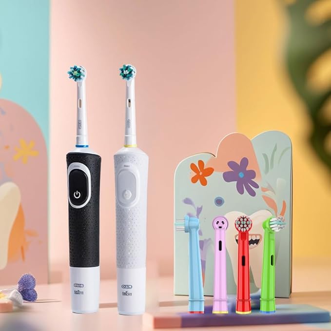 Kids Toothbrush Heads Compatible with Oral B - Electric Toothbrushes, Replacement Brush Heads with Protective Caps, 4/8/12/16 Pack (12)
