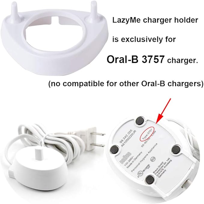 LazyMe Single Charger Holders Toothbrush Heads Holder Compatible for Oral-B, for Oral-B D Series, PRO Series (2 Pack)