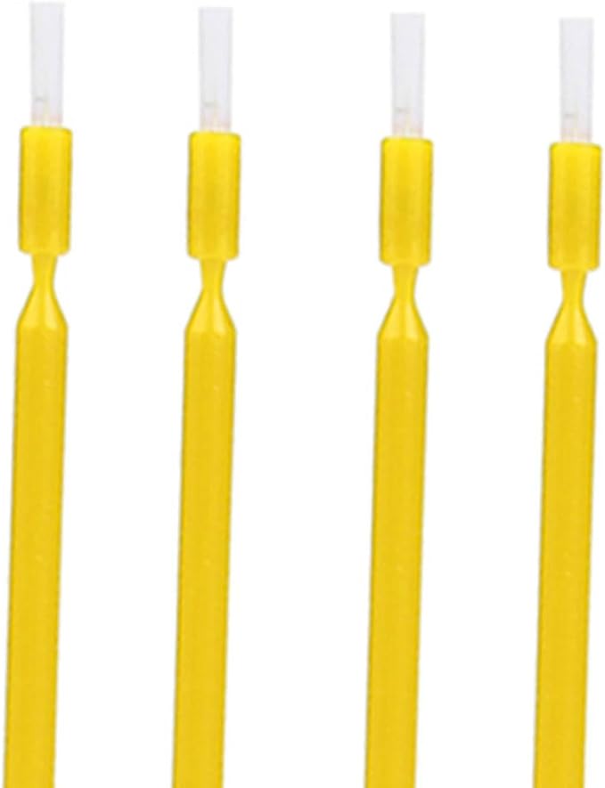 Garosa Yellow 200 Count Interdental Brushes Disposable Micro Applicator Sticks Cleaning Tools for Oral