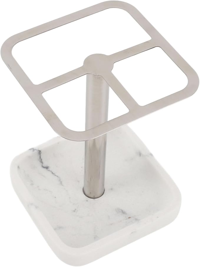 Toothbrush Holder Stainless Steel Bathroom Toothbrush Storage Organizer Toothpaste Holder Stand Rack for Bathroom Vanity, Countertops (Silver)
