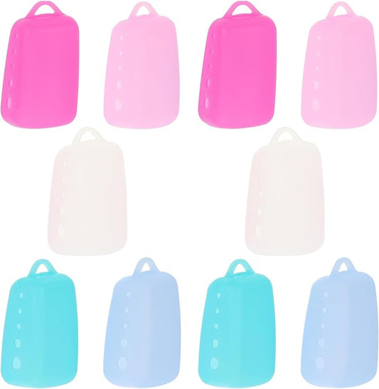Universal Toothbrush Covers Caps 10Pcs Set Silicone Travel Toothbrush Dust Caps Portable Protective Case for Oral Care on Business and Travel