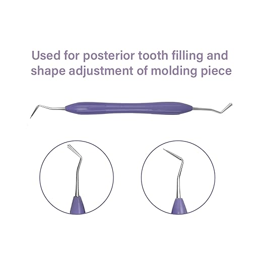 Dental Composite Resin Filling Spatula, YOUYA DENTAL 1PC Resin Filled Restorative Instrument Filler Silicone Handle Spatula Aesthetic Restoration Resin Filler Dentist Tools Dentistry Tools Non-Slip