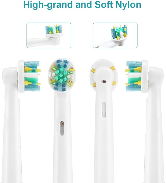 Toothbrush Replacement Heads Refill for Oral Electric Toothbrush Pro 1000 Pro 3000 Pro 5000 Pro 7000 Vitality Floss Action,8 Count with Covers