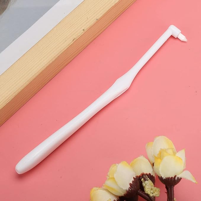 Yinhing 3Pcs Toothbrush with Small for Teeth Braces Premium Toothbrushes for Kids and Adults Ergonomic Design Effective Plaque Removal Soft White Color (White)