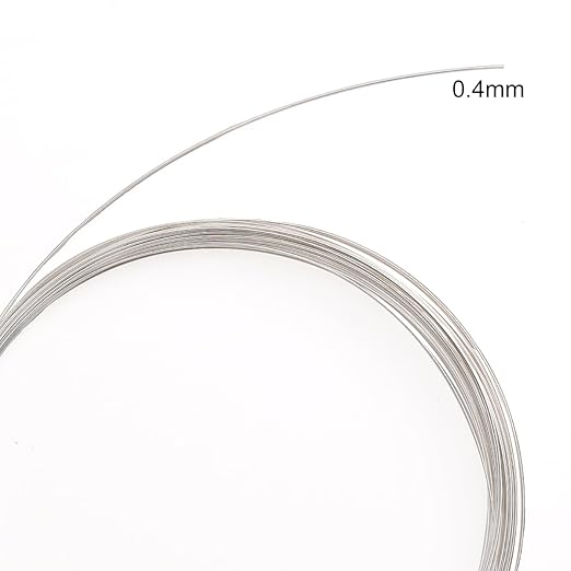 Silver Plated Wire 0.4mm 10 Meters Bead Cord for Bracelet Necklace Charm Beading Jewelry Making Findings