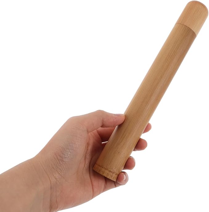 2Pcs Portable Bamboo Toothbrush Holder Case Lightweight Travel Tube for Hiking Camping and Daily Use Storage for Bamboo and Toothbrushes