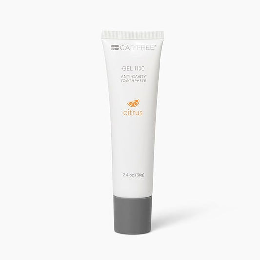 CariFree Gel 1100, Citrus Flavored, Anti-Cavity Fluoride Toothpaste with Nano Hydroxyapatite for pH Neutralization, Cavity Prevention & Enamel Protection, Dentist Recommended, Dentist Developed