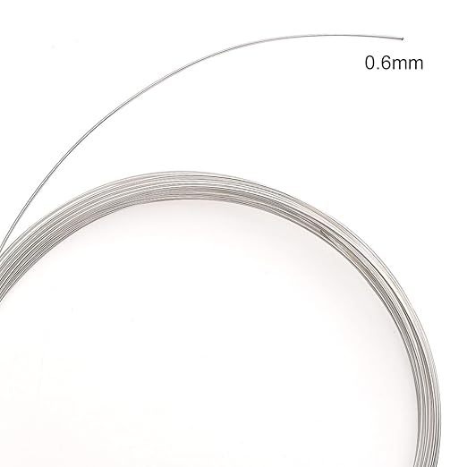Silver Plated Wire 0.6mm 5 Meters Bead Cord for Bracelet Necklace Charm Beading Jewelry Making Findings
