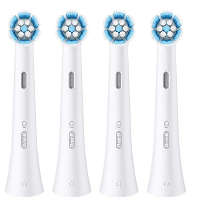Oral-B iO Series Gentle Care Electric Toothbrush Replacement Brush Heads for an Oral-B Electric Toothbrush, 4 Count, White