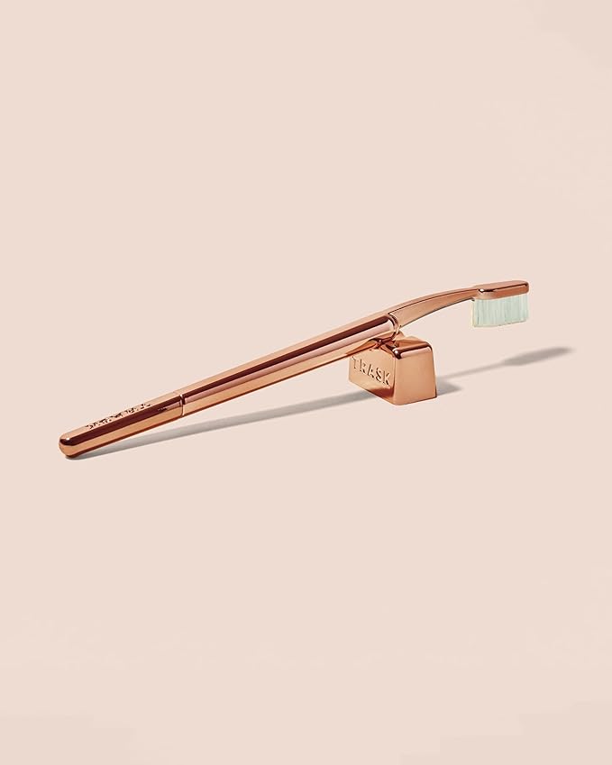 TRASK The Better Brush - Luxury Soft Bristle Dentist Designed Manual Toothbrush for Adults, Rose Blush