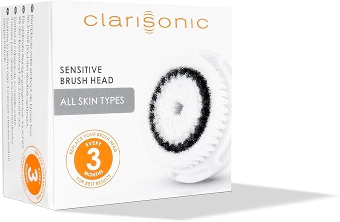 Clarisonic Sensitive Facial Cleansing Brush Head Replacement for Mia 1, Mia 2, Mia Fit, Alpha Fit, Smart Profile Uplift, 4 Count