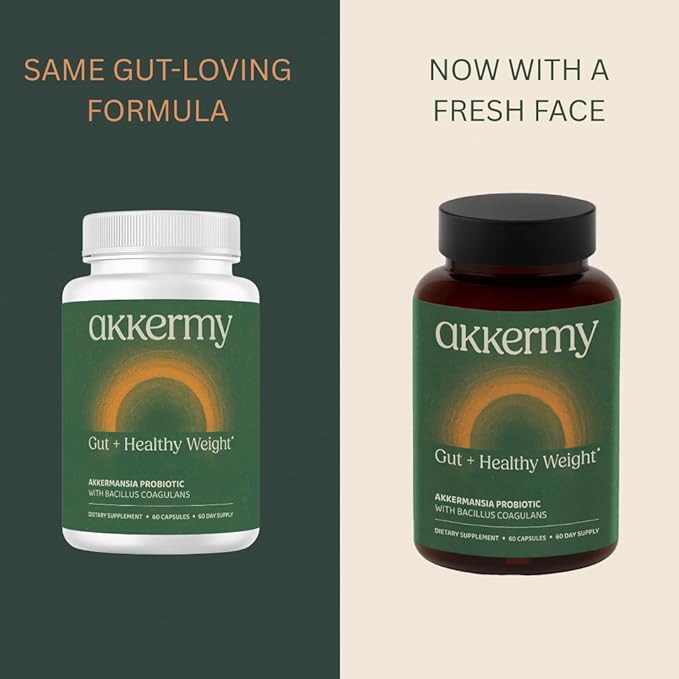 Akkermansia Probiotic for Appetite & Craving Control | Increases GLP-1 & Boosts Healthy Weight | 120 Day Supply | Made in USA | Bacillus Coagulans, B2, D3 & Chromium |SIBO Friendly, Vegan, Gluten Free