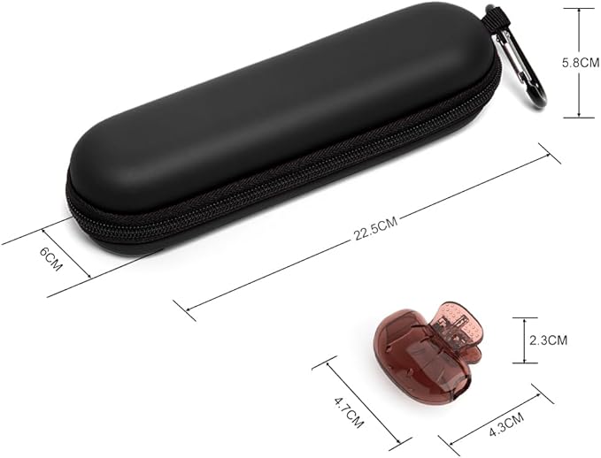 Nincha Electric Toothbrush Travel Case Compatible with Oral-B/Philips Sonicare/Colgate/Reach, and Most Electric Toothbrush, Includes 2 Universal Toothbrush Covers (Black Case + Brown Covers)