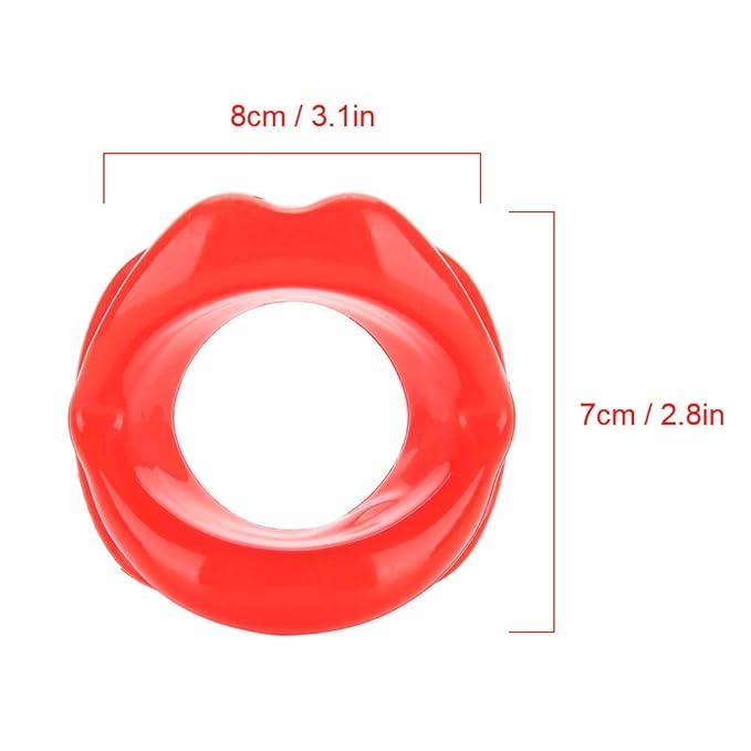 Lip Trainer,ANGGREK 1 Silicone Face Lifting Oral Exerciser Mouth Muscle Tightener Tightening Anti-Wrinkle Tool Red(red)