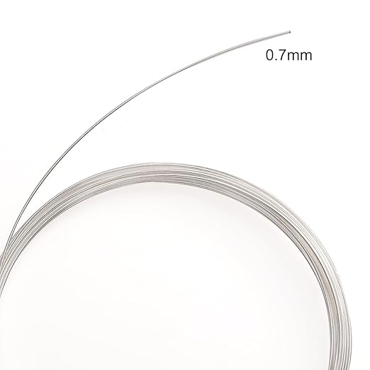 Silver Plated Wire 0.7mm 5 Meters Bead Cord for Bracelet Necklace Charm Beading Jewelry Making Findings