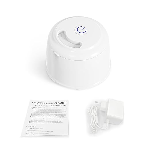 DK SONIC 200ML Ultrasonic Cleaner,24W Household Ultrasonic Denture Cleaner with Degas Modes and One-Touch Operation for Cleaning Jewelry,Retainer,Coins