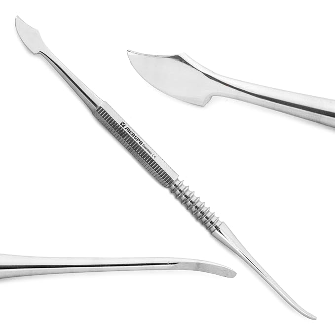 MEDSPO Professional Dental Carvers | Cement Spatula Stock Knife | Single Double End | Sculpting Wax Modeling Mixing | Lab Tools (Zahle Carver)