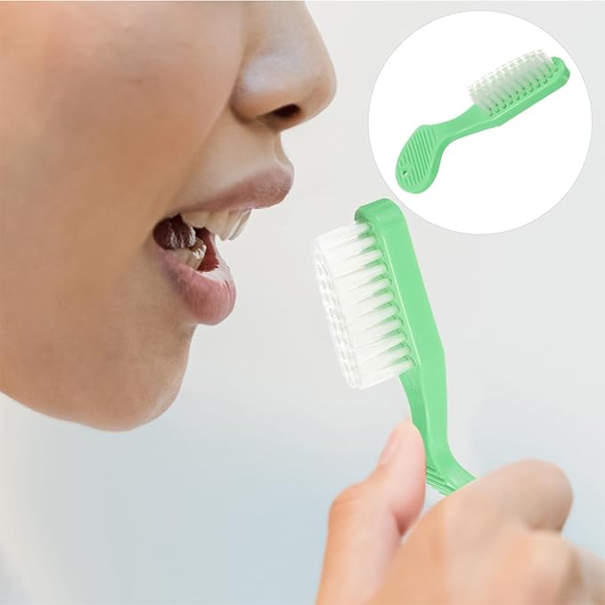 SOLUSTRE 20Pcs Mini Soft Bristle Toothbrushes with Short Handle, Disposable Travel Size Manual Braces Brush for Camping and Oral Care