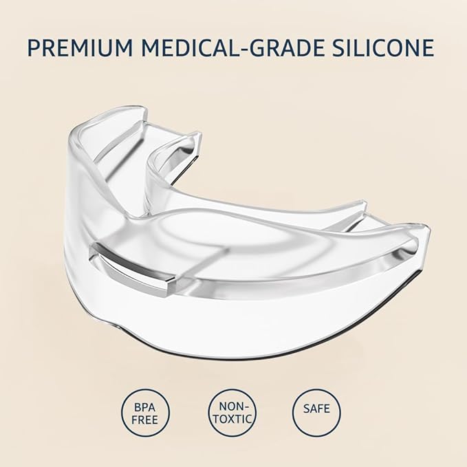 Premium Silicone Night Guard for Teeth Grenching - Boil & Bite Custom Fit Dental Mouth Guard, Sleep Aid for Jaw Clenching, Bruxism & TMJ Relief, BPA-Free