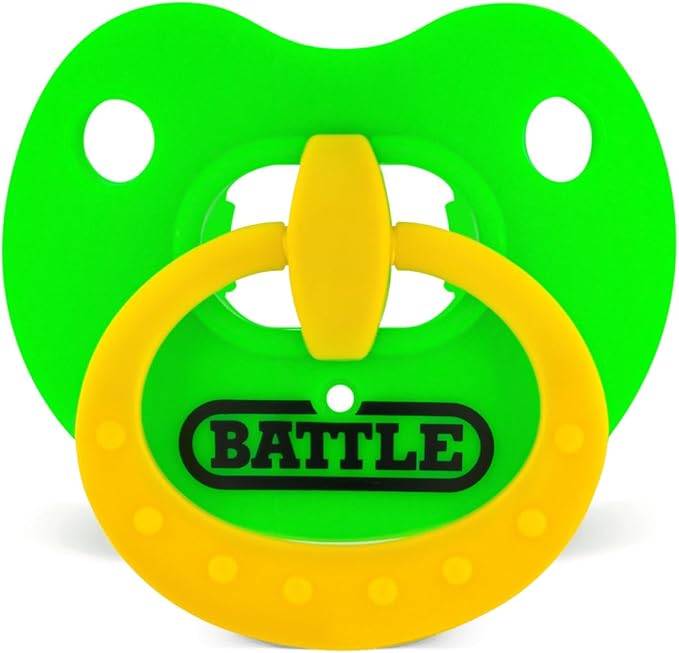 Battle Sports Binky Oxygen Football Mouthguard - Detachable Strap, Maximum Breathability, Works with Braces & No Boiling Required