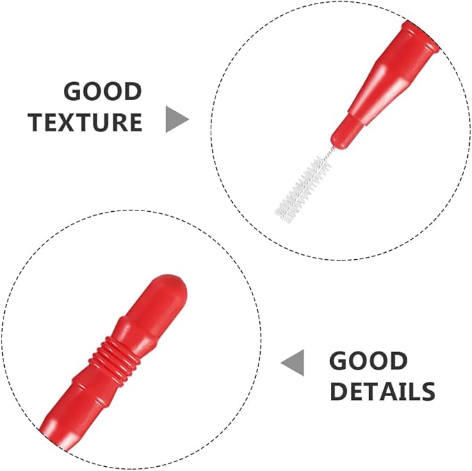 HOMSFOU 50 Pcs Care Tool Interdental Tooth Floss: Plastic Tooth Floss Toothpick 2.5mm, Dental Head for Daily Oral Hygiene, Teeth Cleaning Tool & Oral Care Accessories for Home & Travel, Red