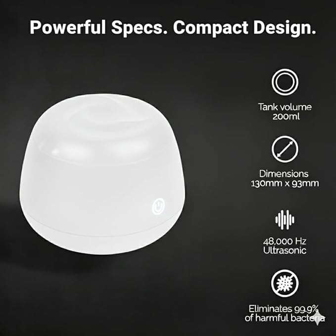 FIONA JAMES 48kHz Ultrasonic Retainer Cleaner with UV | Professional Sonic Dental Cleaning Pod for Aligner, Night Guard, Denture & Jewelry | White