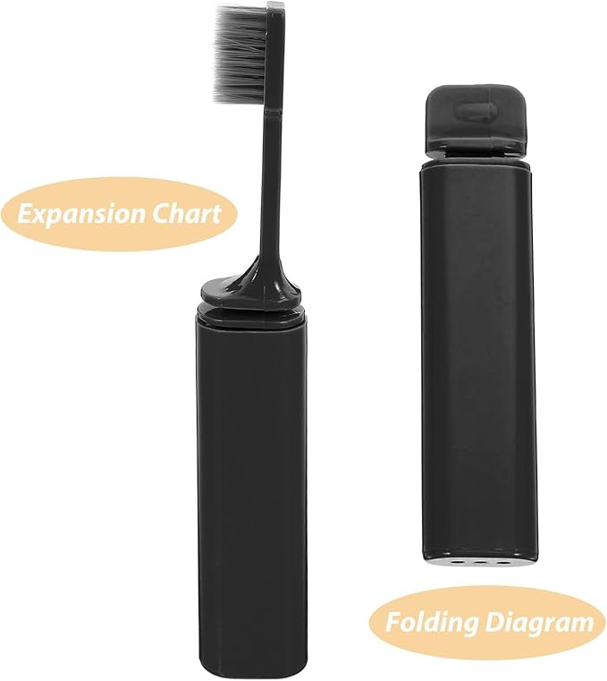 10Pcs Folding Travel Toothbrushes with Soft Bristles and Cover Portable Compact Design for Camping Business Trips and Home Use Lightweight Oral Care