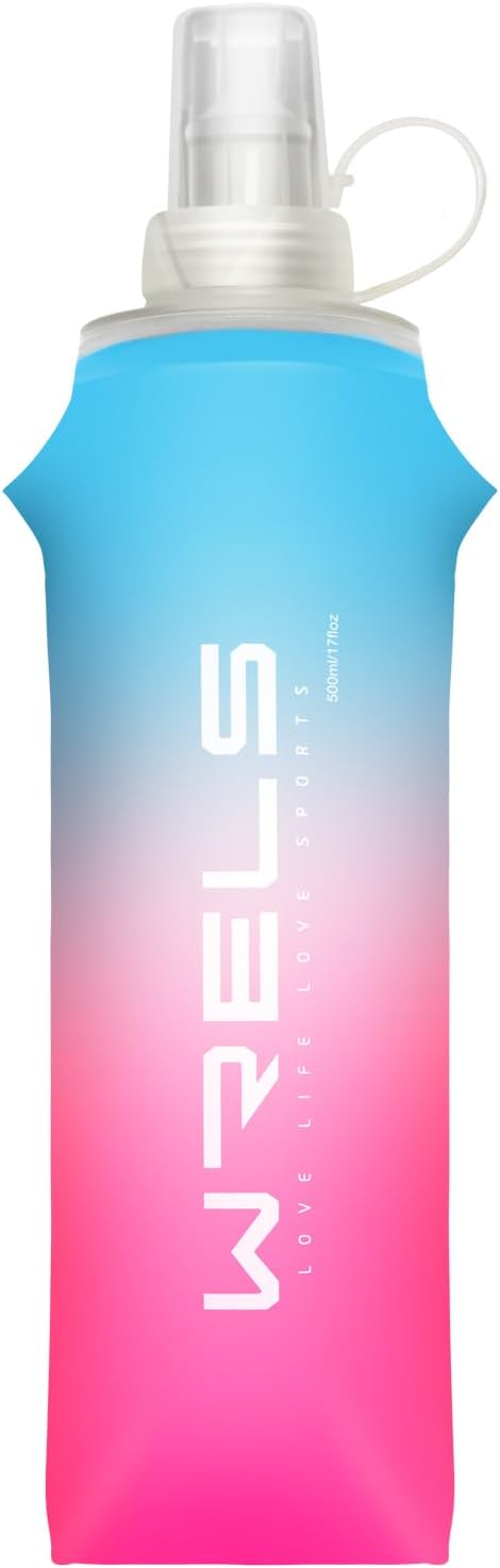 Soft Flasks TPU Soft Water Bottles Folding Soft Running Water Flask Small for Outdoor Sports Hiking Hydration Pack 8oz/17oz Hiking Cycling Climbing