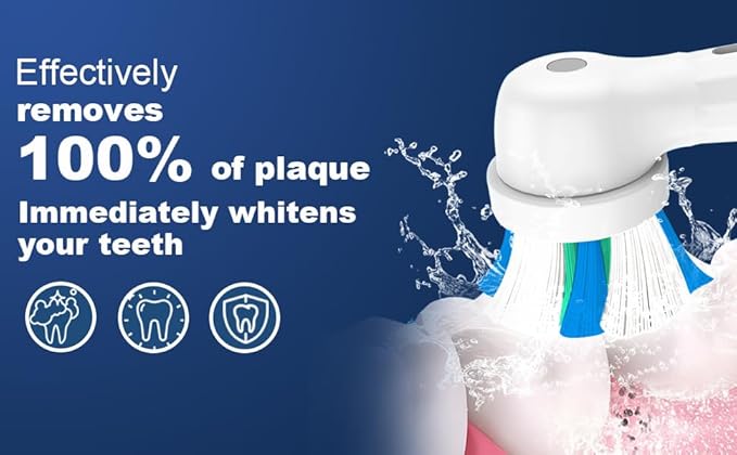 8 Pack Smart Cleaning Replacement Heads Compatible with Oral B iO 2 3 4 5 6 7 8 9 10 Series Electric Toothbrush, Brush Heads Compatible with Oral B iO Electric Handles (Black)