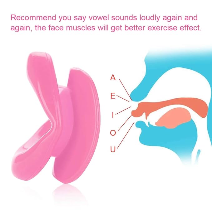 Lip Trainer, Face Slim Exerciser Muscle Lips Trainer Tightener Silicone Face Lifting Lip Exerciser Mouth Muscle Tightening Tool Face Exercise Lips Trainer Face Beauty Tools for