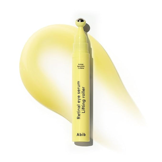 Abib Retinal Eye Serum Lifting Roller 0.5 Fl Oz,15ml | Anti-Aging Eye Applicator for Wrinkles, Puffiness, Dark Circles with Caffeine & Bakuchiol for Under Eyes | Travel Size Skincare Essential