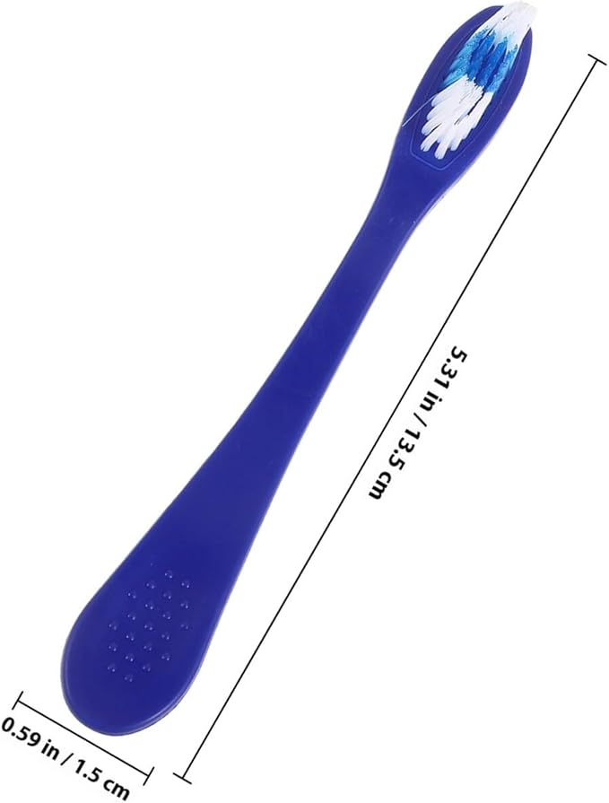 Outanaya 10Pcs Mini Size Disposable Prison Toothbrushes Short Handle 13.5Cm Finger Cuff Oral Cleaning Tools for Hospitals, Detention Centers, and Travel