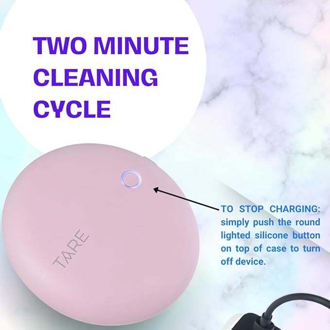 UVC Retainer Case, TARE Case, Compatible with Invisalign, Mouth Guard Case, Dental Braces Case, Slim UVC Case, Battery Powered, Aligner (Light Pink), UVC Mouth Guard Case,