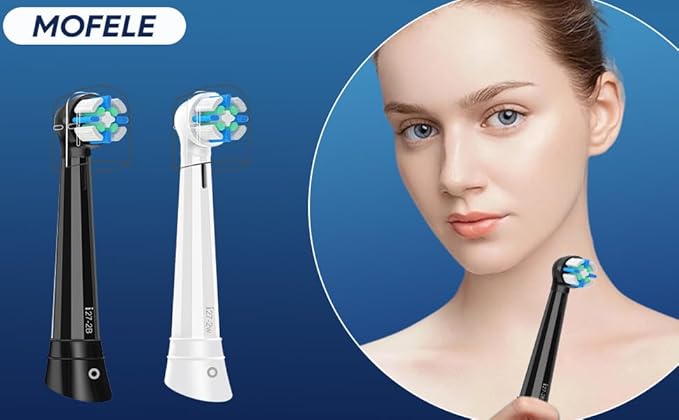 IO Replacement Heads Compatible with Oral B iO 2/3/4/5/6/7/8/9/10 Series Electric Toothbrush, Brush Heads with Medium Bristles Compatible with Oral B iO for Gentle Dental Care (8 Black)