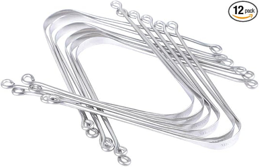 HealthAndYoga™ SteloSwipe Lite Stainless Steel Tongue Cleaners - Disposable Metal Tongue Scrapers Bulk Pack (Pack of 12) - Oral Hygiene Scraper- Prevents Bad breath – Replacement and Gift Pack
