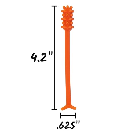 V2 (Denture Adhesive Removing Toothbrush) (Red)