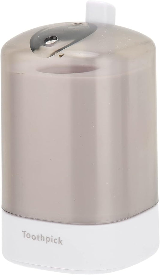 Automatic Toothpick Dispenser, Popping Up Toothpick Dispenser Thickening Toothpick Holder Pocket Toothpicks Container Tooth Pick Storage Box for Kitchen Restaurant Table Party(White)